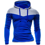 Men Slim Coat Patchwork Hoodies