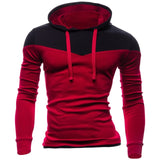 Men Slim Coat Patchwork Hoodies