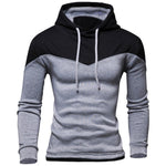 Men Slim Coat Patchwork Hoodies