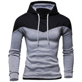 Men Slim Coat Patchwork Hoodies