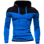 Men Slim Coat Patchwork Hoodies