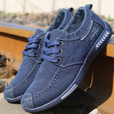 Men Denim Lace-Up Casual Shoes