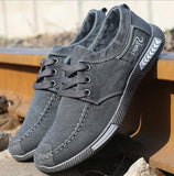 Men Denim Lace-Up Casual Shoes