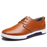 Casual Leather Fashion Trendy Flat Shoes for Men