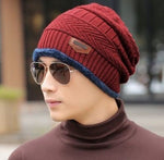 Wool Neck Warmer Knitted Hat Scarf Set